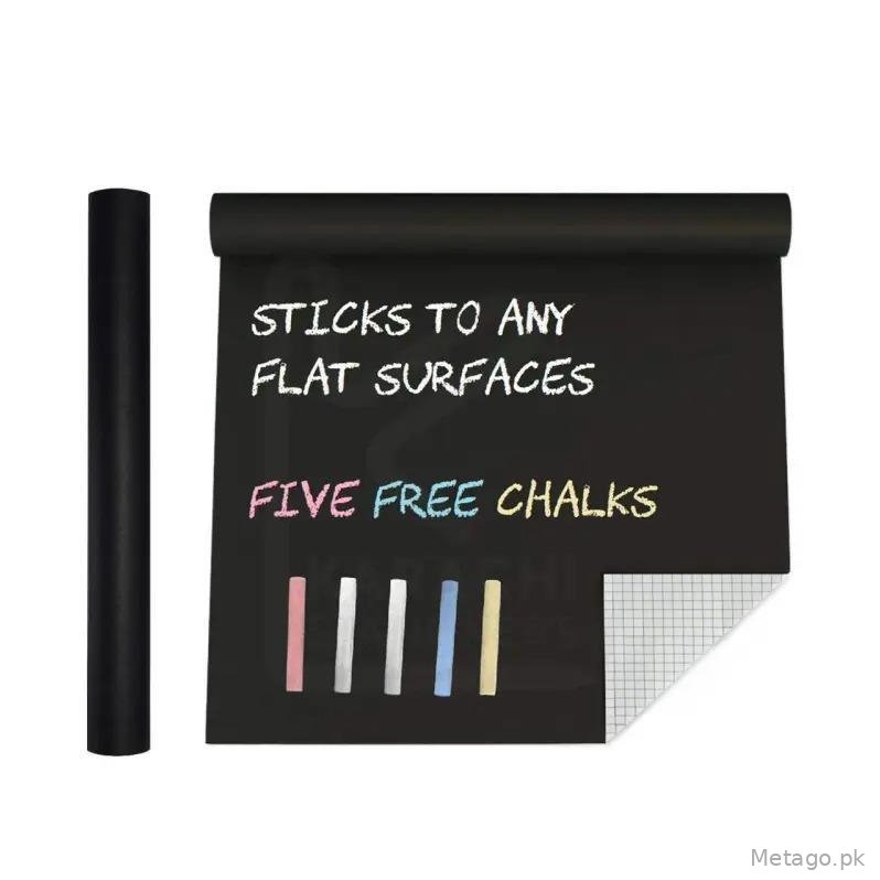Black Chalkboard Sticker 24x60 Free 5 Chalks