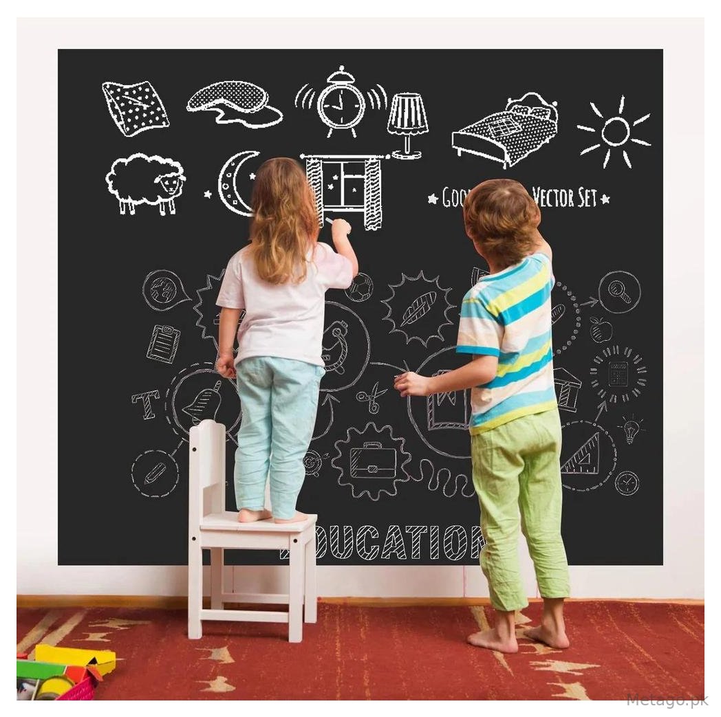 Black Chalkboard Sticker 24x60 Free 5 Chalks