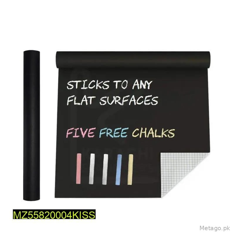 Black Chalkboard Sticker 24x60 Free 5 Chalks