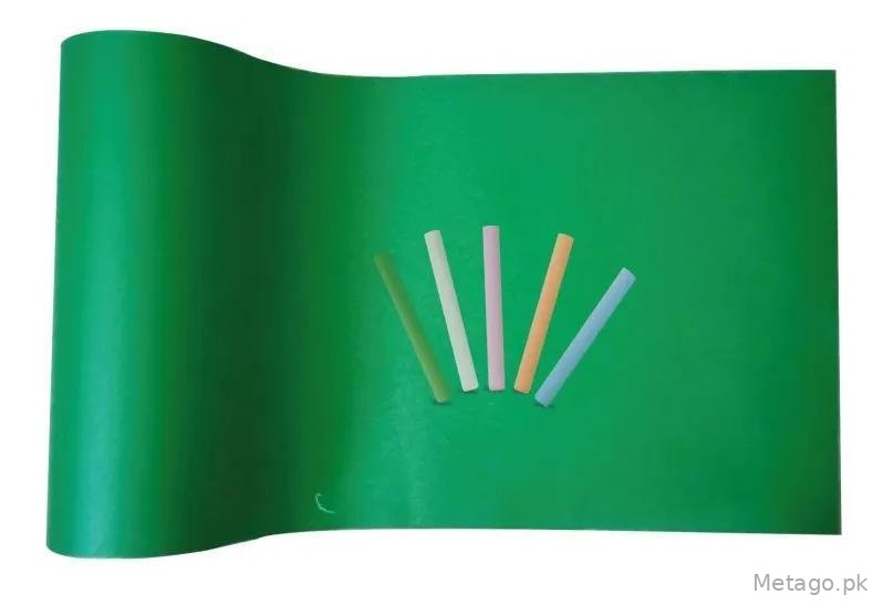 Green Chalkboard Sticker 16x36 Inch with 5 Chalks