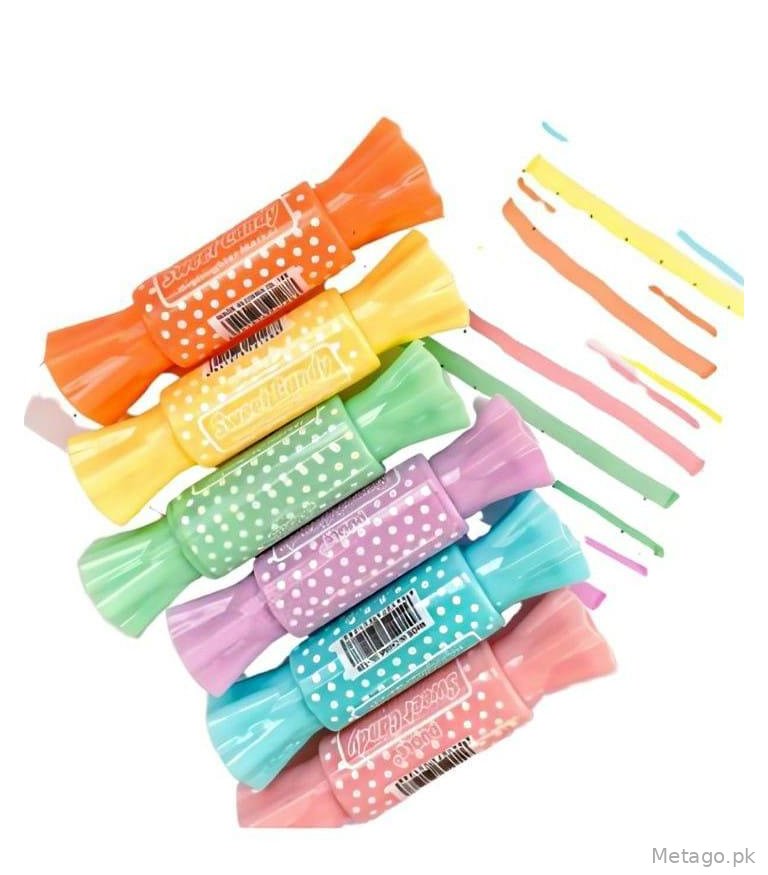 Candy-Inspired Highlighter Pens Set of 6