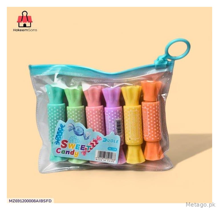 Candy-Inspired Highlighter Pens Set of 6