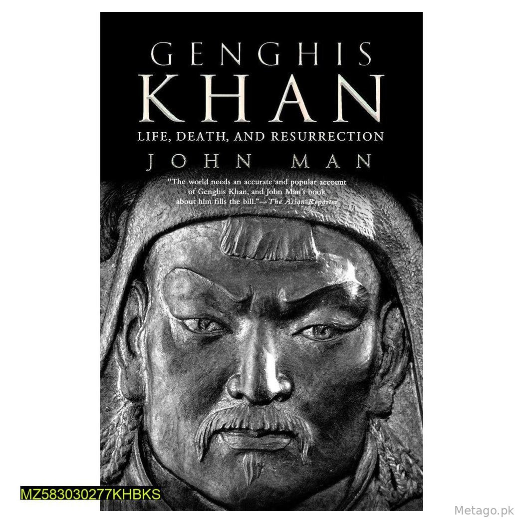 Genghis Khan Biography Book A5 Black White Cover