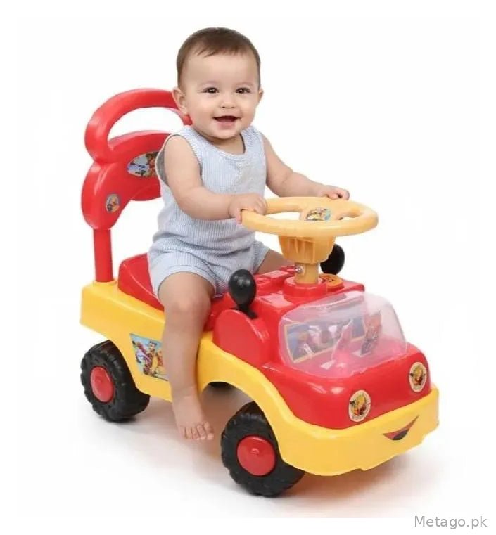 Pink Kids Riding Car with Music & Lights