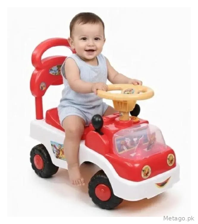 Pink Kids Riding Car with Music & Lights