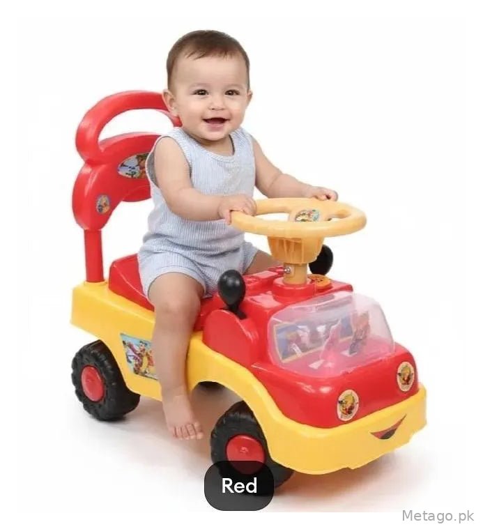 Pink Kids Riding Car with Music & Lights