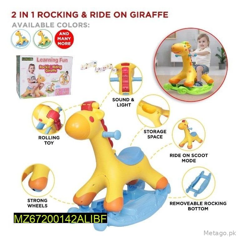 Giraffe Toy Rocking & Ride-On Yellow