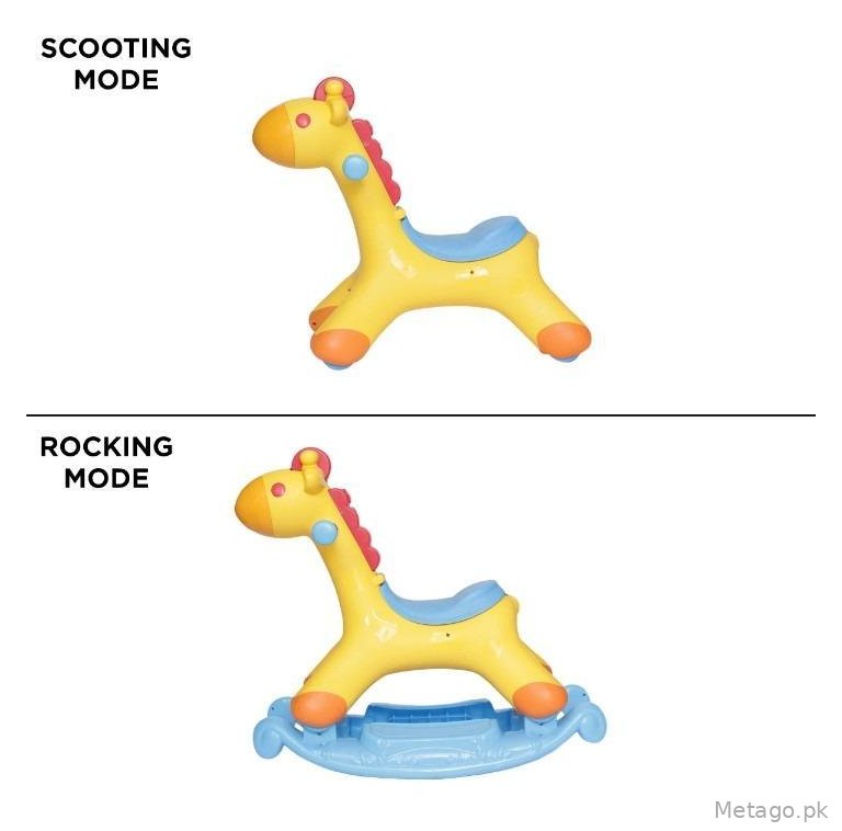 Giraffe Toy Rocking & Ride-On Yellow