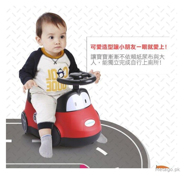 Red Baby Toilet Training Car with Music & Lights