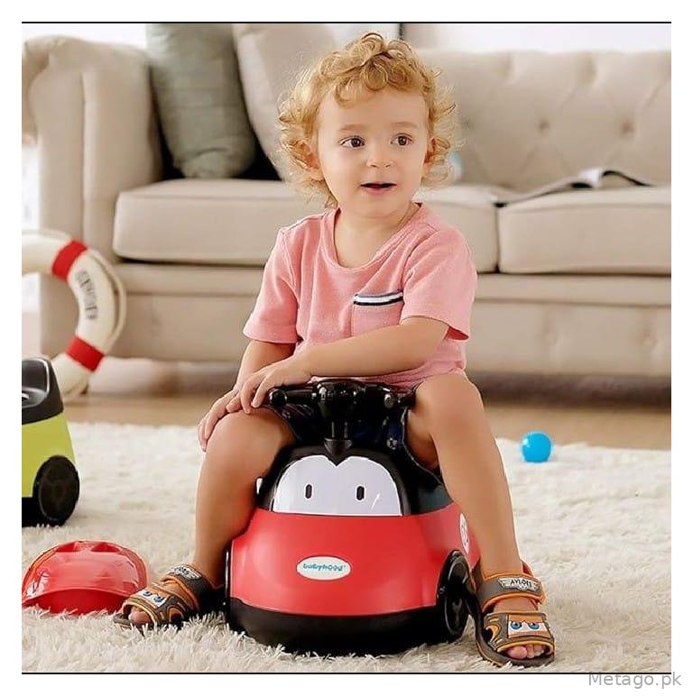 Red Baby Toilet Training Car with Music & Lights