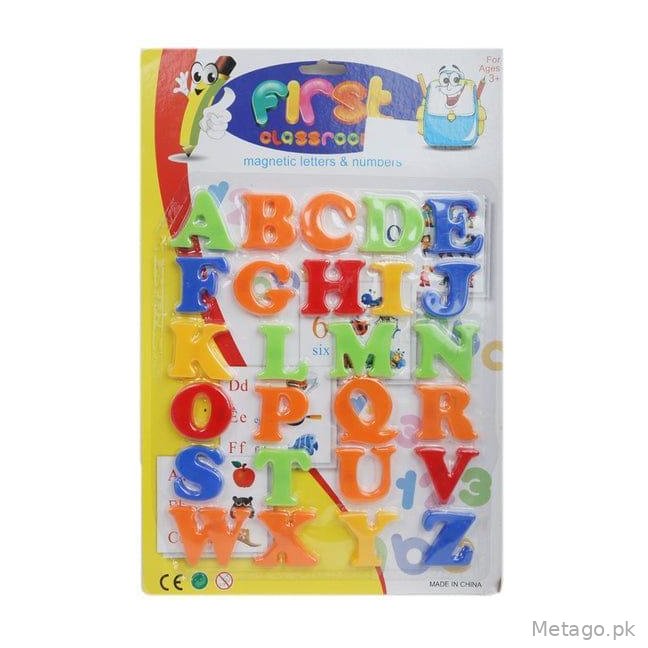 Magnetic Alphabet Letters Set for Kids 3-5 Years Multicolor Plastic