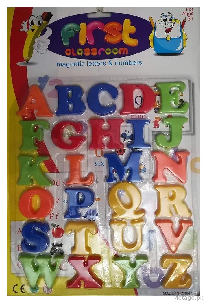 Magnetic Alphabet Letters Set for Kids 3-5 Years Multicolor Plastic