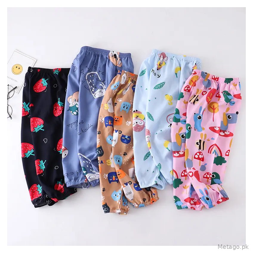 Kids Cotton Anti-Mosquito Pants Summer Multicolor