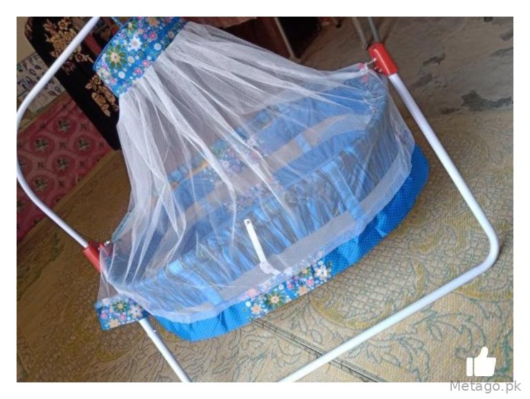 Pink Metal Kid's Swing with Mosquito Net