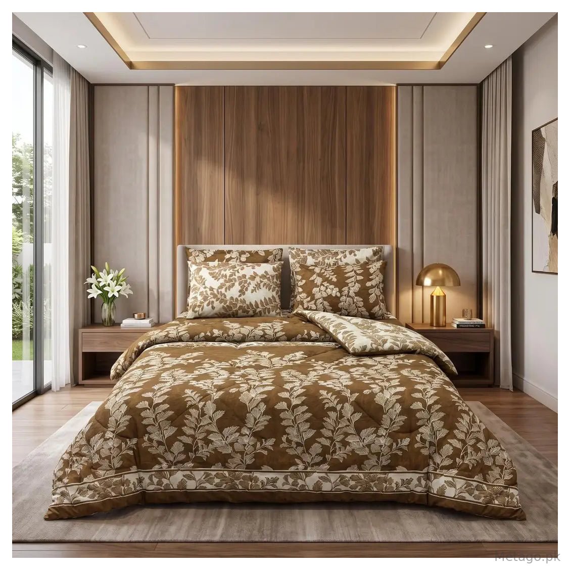 Exclusive 6 Pcs Cotton Salonica Printed Double Razai Set