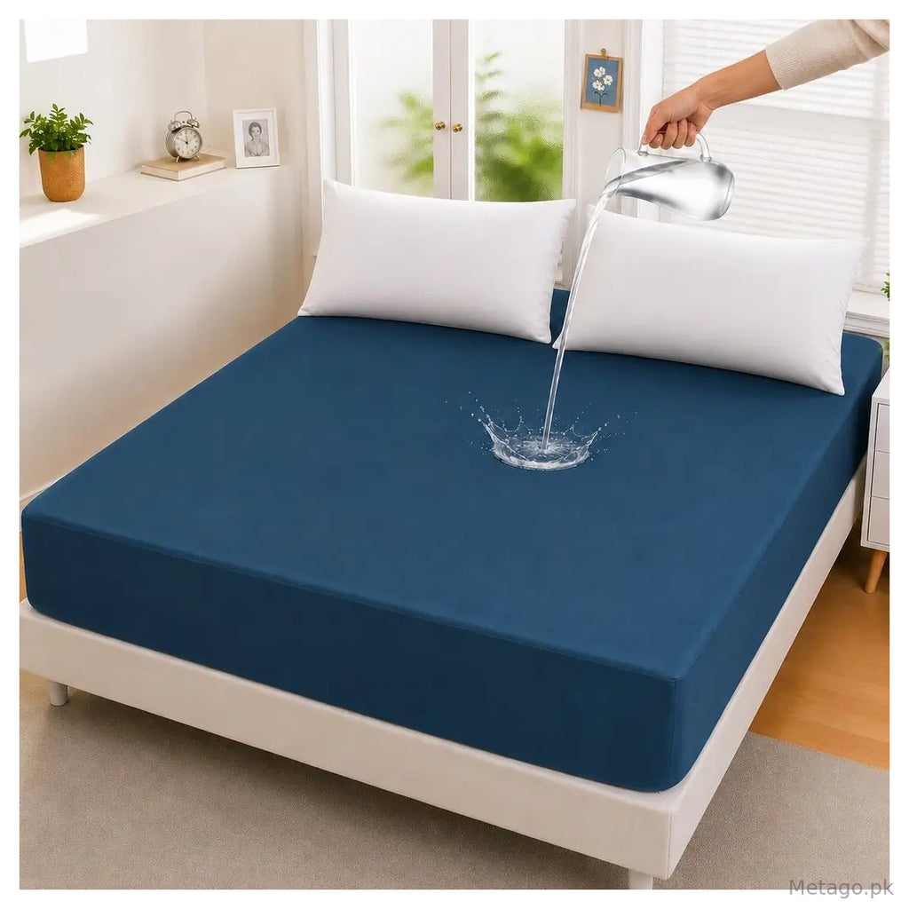 Micro Plain Double Bed Mattress Cover