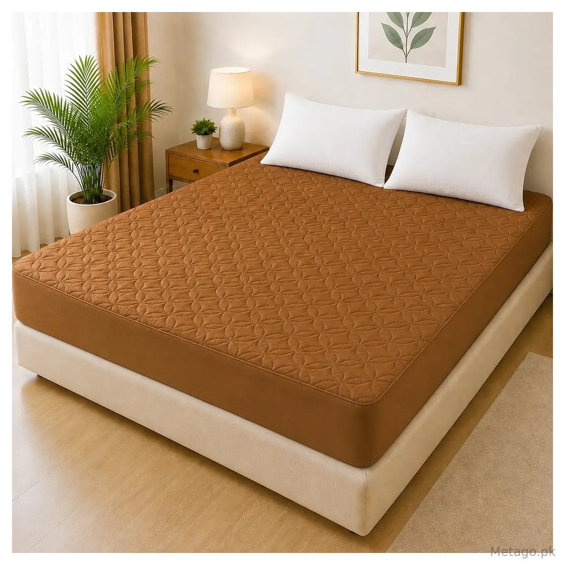 Micro Plain Double Bed Mattress Cover