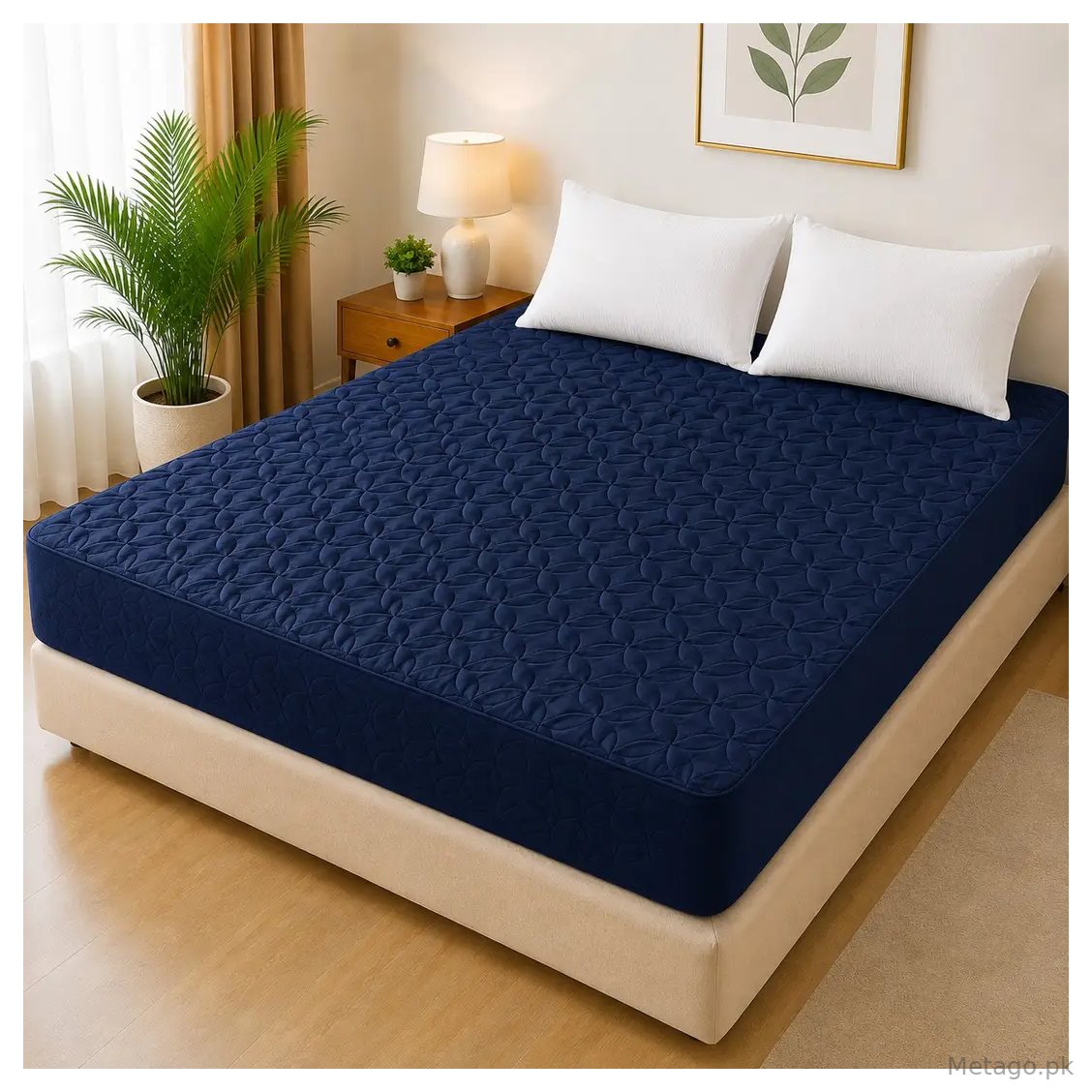 Micro Plain Double Bed Mattress Cover