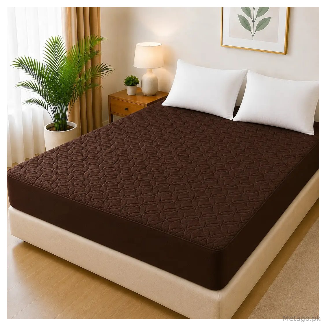 Micro Plain Double Bed Mattress Cover
