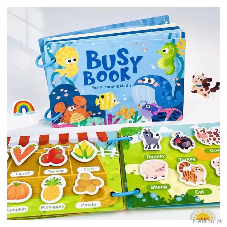 Montessori Quiet Busy Book for Kids - Activity Book