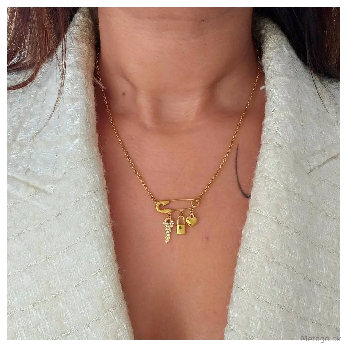 Multi Layered 24 Carat Gold Plated Crystal Locket
