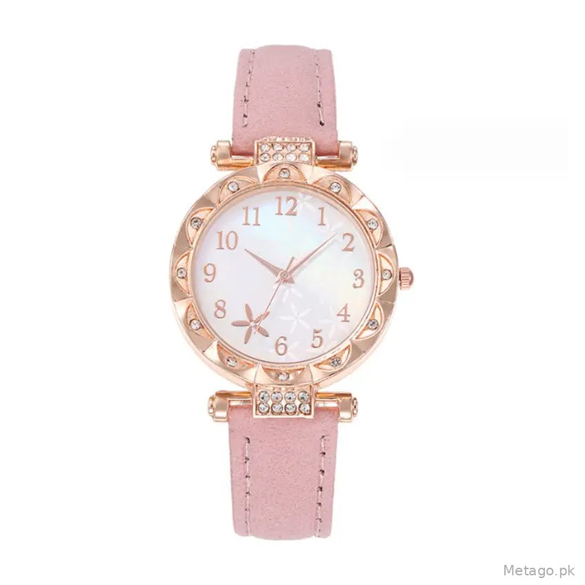 New TikTok Popular Women's Watch Fashion Personality Simple Watch Butterfly Digital Belt Watch suit