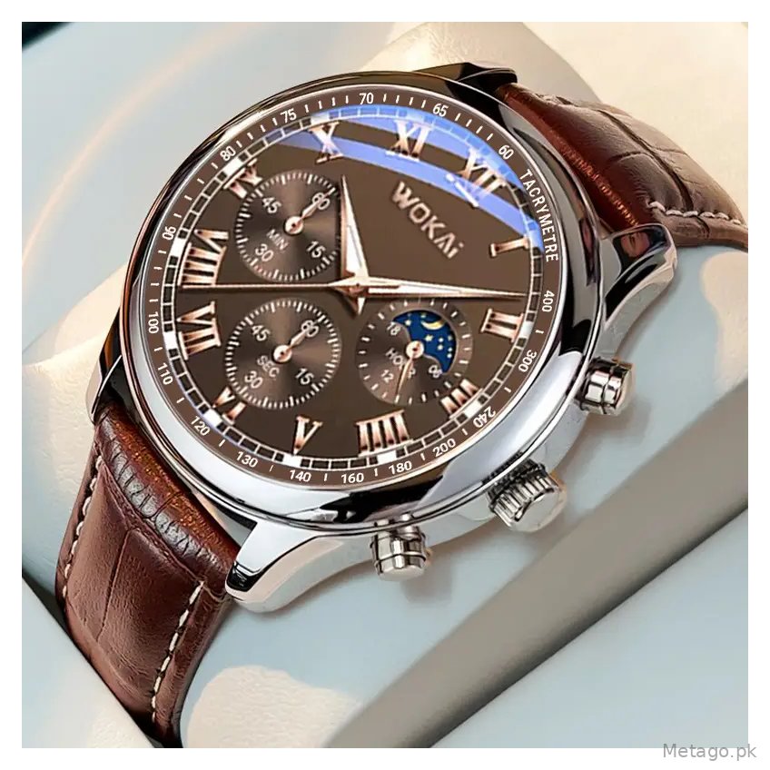 New Wokai Wokai Business Watch Quartz Sports Table Casual Belt Mens Watch Mens Watch