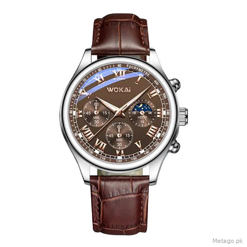 New Wokai Wokai Business Watch Quartz Sports Table Casual Belt Mens Watch Mens Watch
