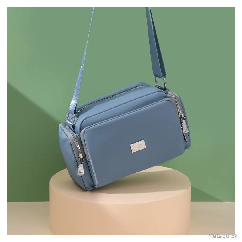 New Women's Bag Cross-Border Nylon Cloth Shoulder Bag Simple and Fashionable Wide Shoulder Strap Crossbody Bag Large Capacity Lightweight Small Square Bag