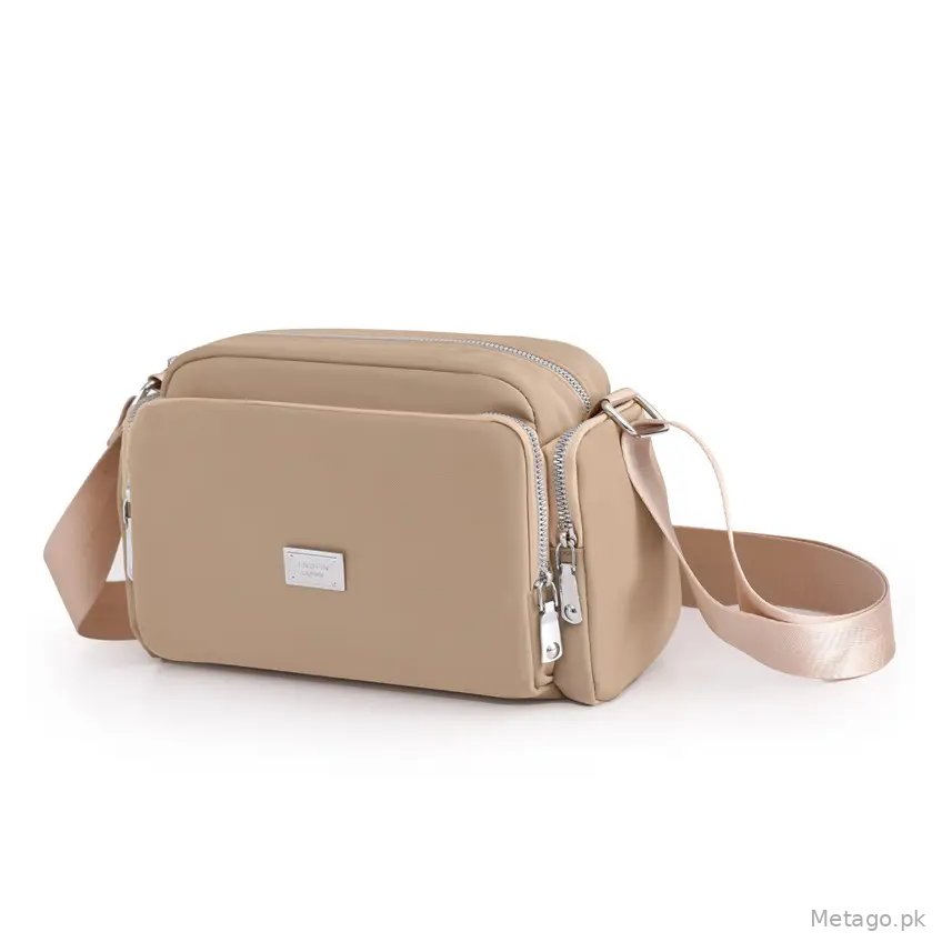 New Women's Bag Cross-Border Nylon Cloth Shoulder Bag Simple and Fashionable Wide Shoulder Strap Crossbody Bag Large Capacity Lightweight Small Square Bag