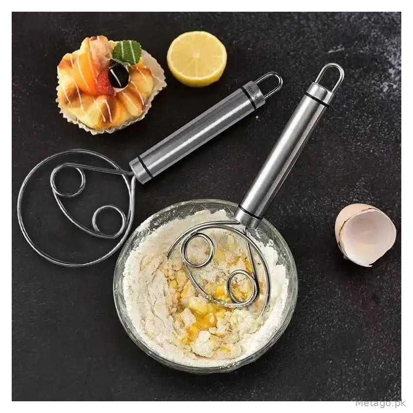 (Pack of 2) Manual Flour Mixer, Cream Beater, Hand Mixer