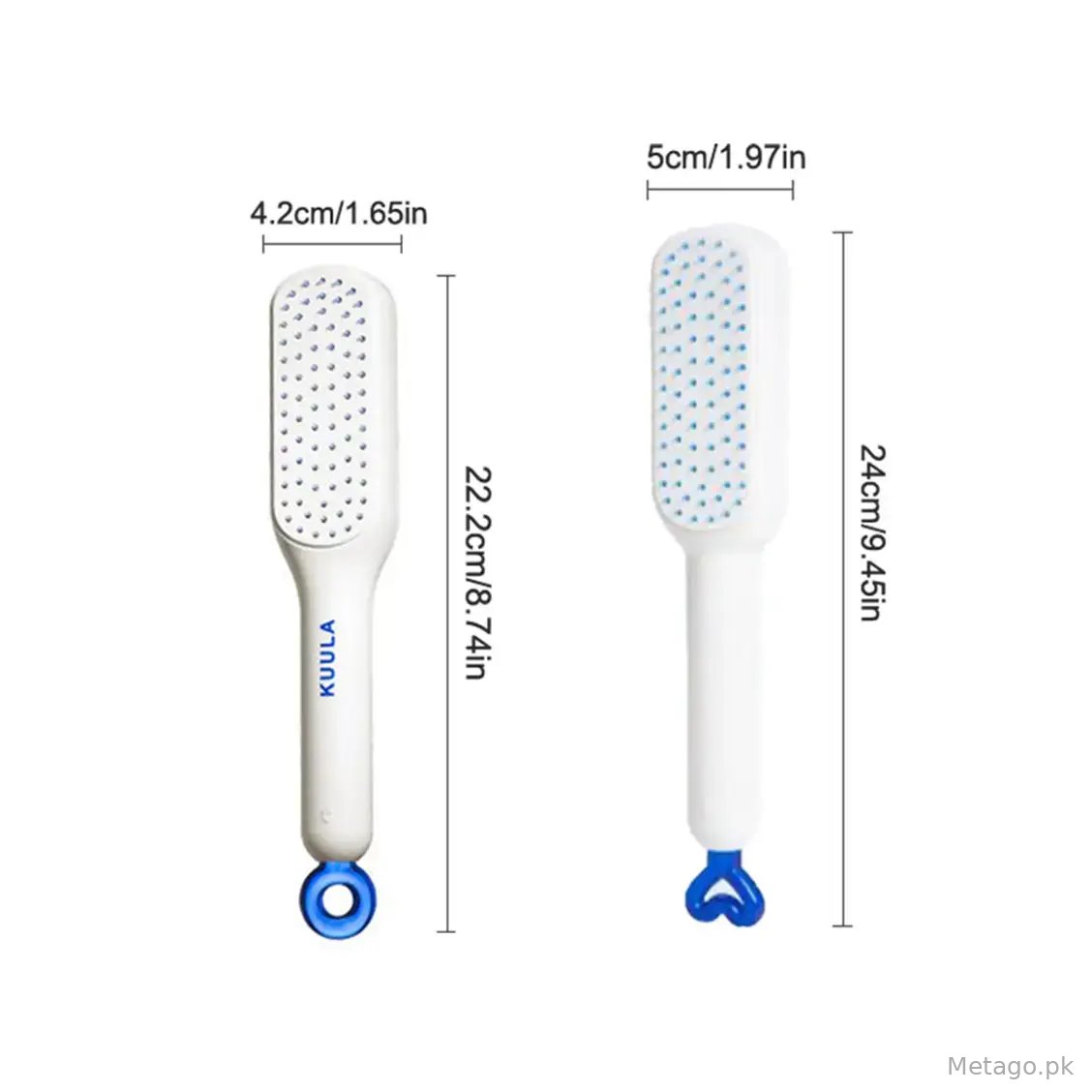 (Pack of 2) Self Cleaning Hair Brush