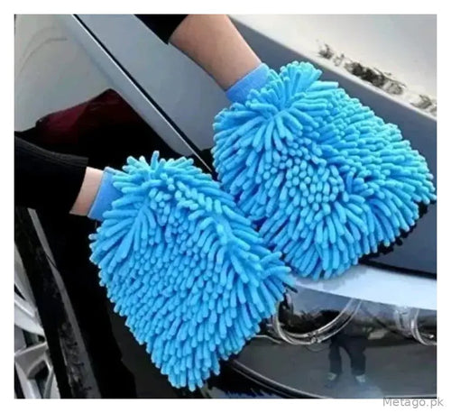 (Pack of 5) Double-sided Microfiber Washable Cleaning Gloves