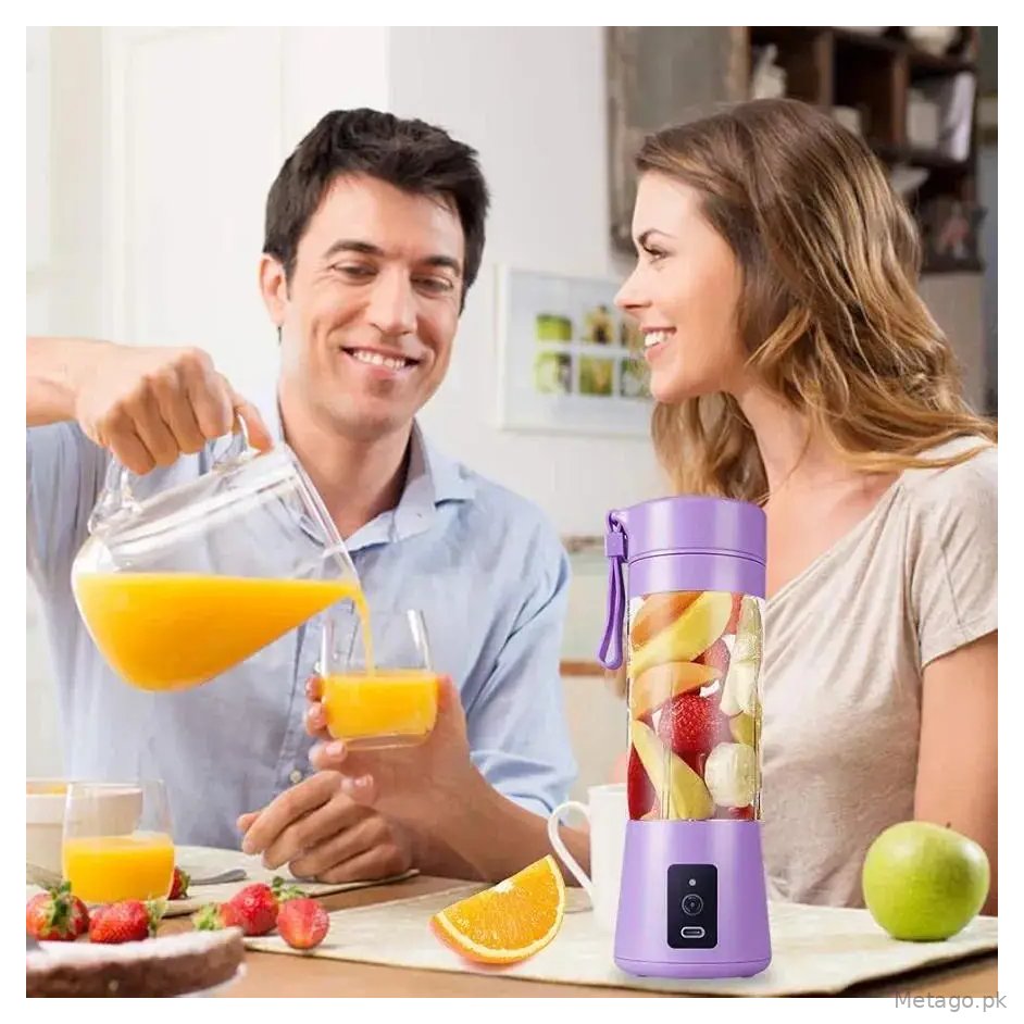 Portable Rechargeable 6 Blades Portable Juicer Blender