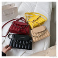 Red Korean Style Mini Shoulder Bag with Thick Chain