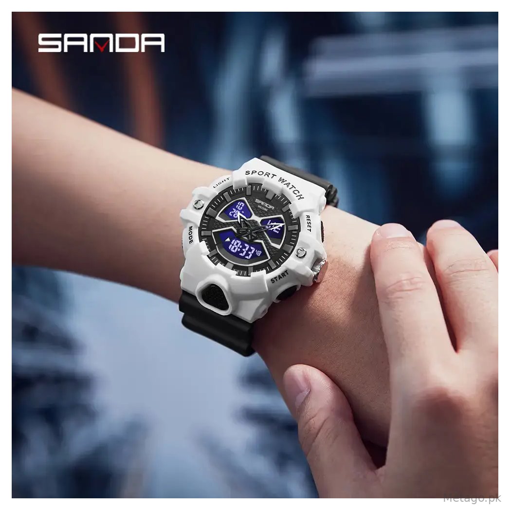 Sanda Waterproof Sports Watches Multi-Function Digital Clock
