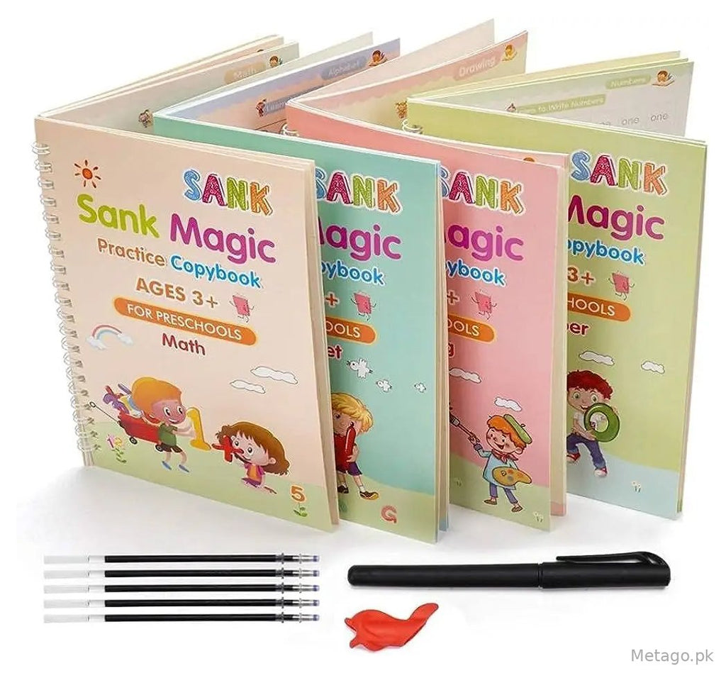 Sank Magic Practice Copybook with Gripper and Ink Refills
