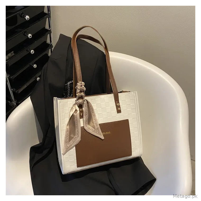 Silk Scarf Decorative Elegant Commuter Bag for Women 2022 Autumn and Winter New Style This Year's Popular Foreign Style Shoulder Tote Bag