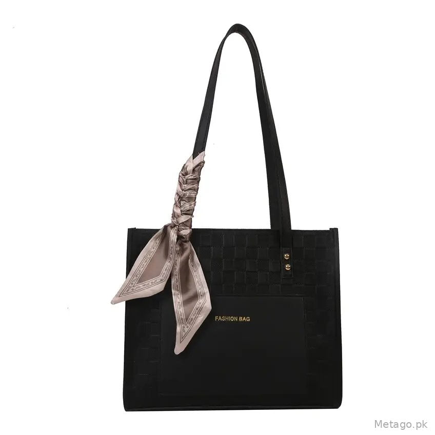 Silk Scarf Decorative Elegant Commuter Bag for Women 2022 Autumn and Winter New Style This Year's Popular Foreign Style Shoulder Tote Bag