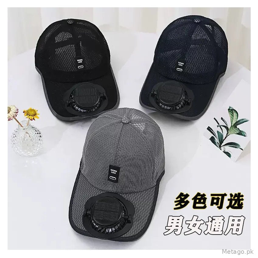 Summer New Solar Charging Fan Hat Adult Breathable Mesh Hat Sun Protection Outdoor Leisure Baseball Cap
