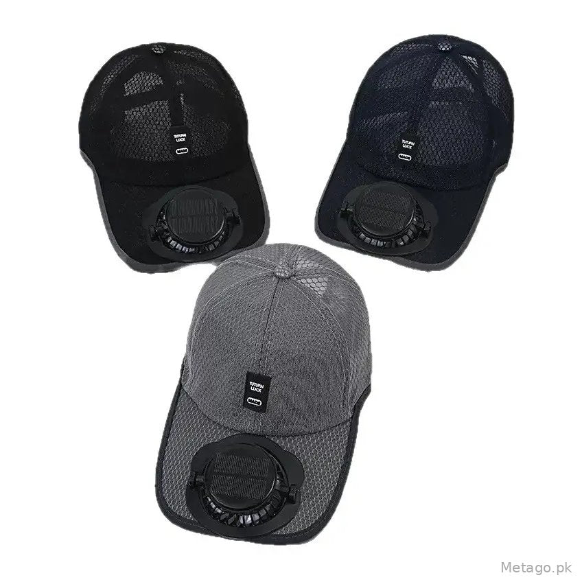 Summer New Solar Charging Fan Hat Adult Breathable Mesh Hat Sun Protection Outdoor Leisure Baseball Cap