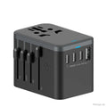 Universal Travel Adapter 15W PD, 4 USB-A & 1 USB-C Ports