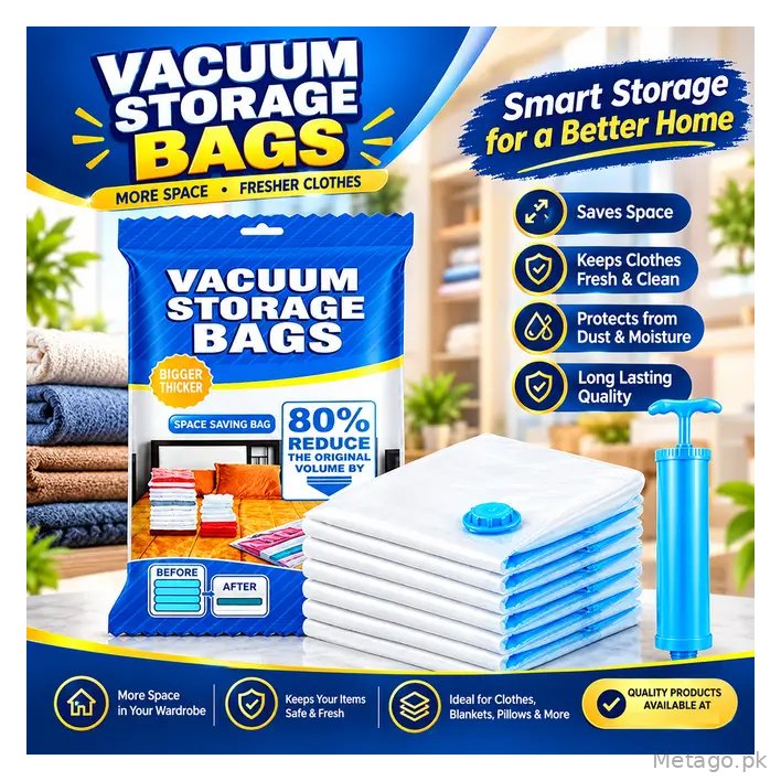 Vacuum Storage Bags with Hand Pump
