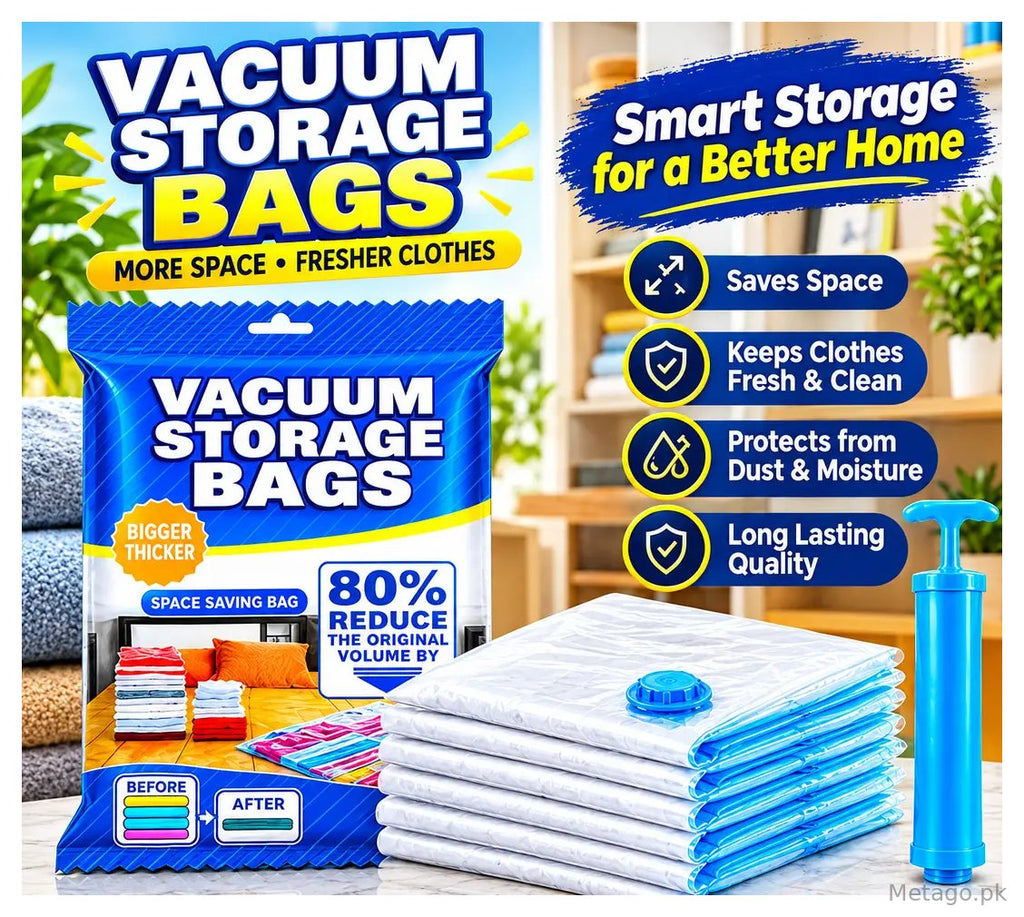 Vacuum Storage Bags with Hand Pump