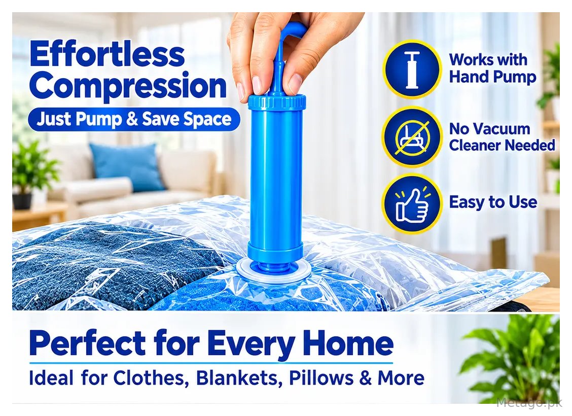 Vacuum Storage Bags with Hand Pump