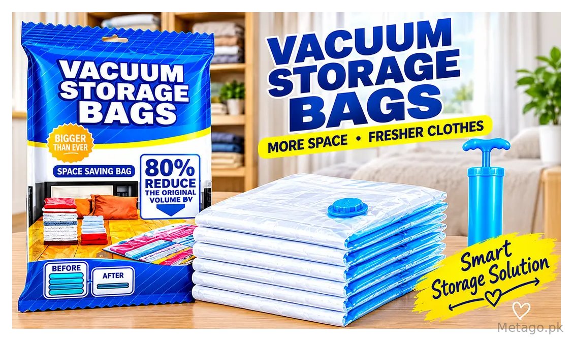 Vacuum Storage Bags with Hand Pump