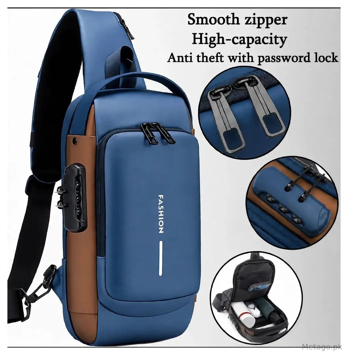 Water Resistant Anti Theft Crossbody Bag for Travel