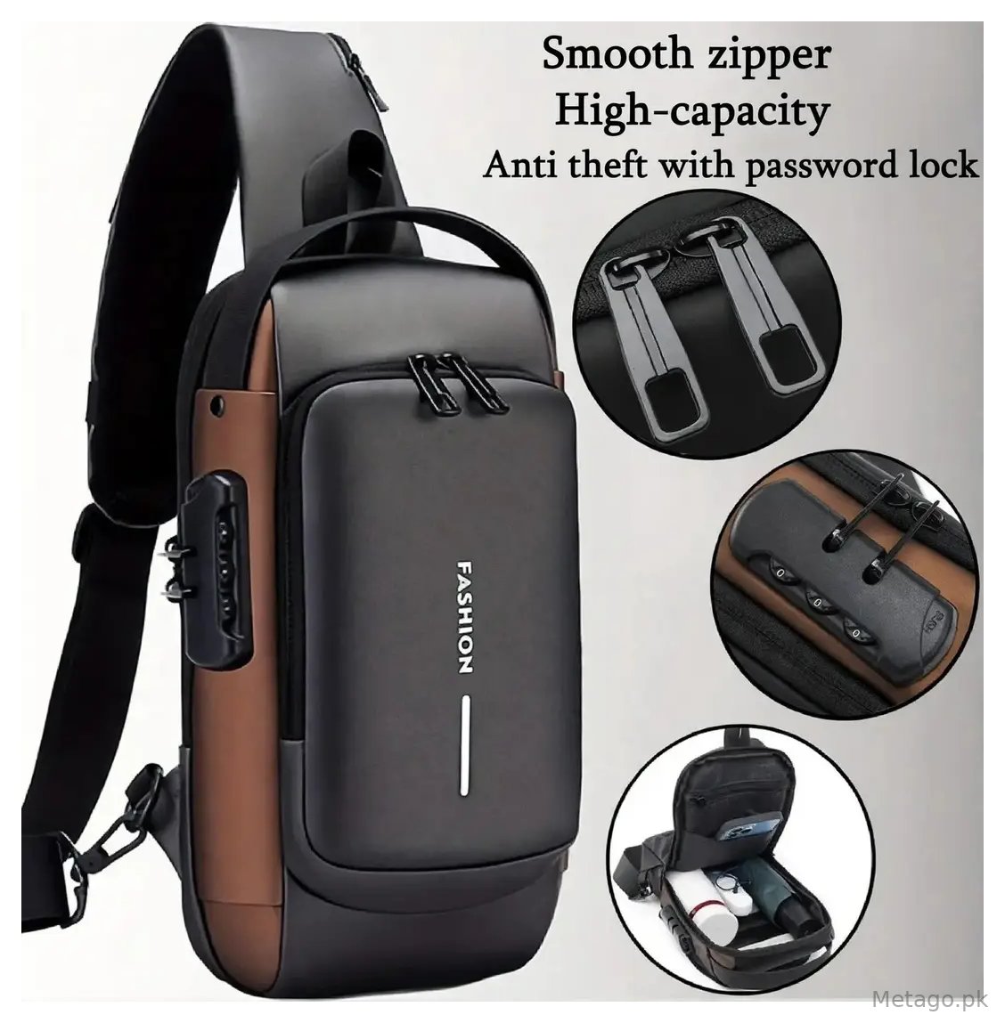 Water Resistant Anti Theft Crossbody Bag for Travel