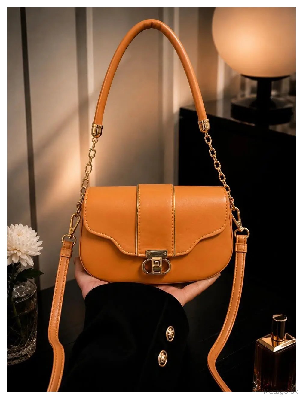 Women's Leather Plain Shoulder Bag