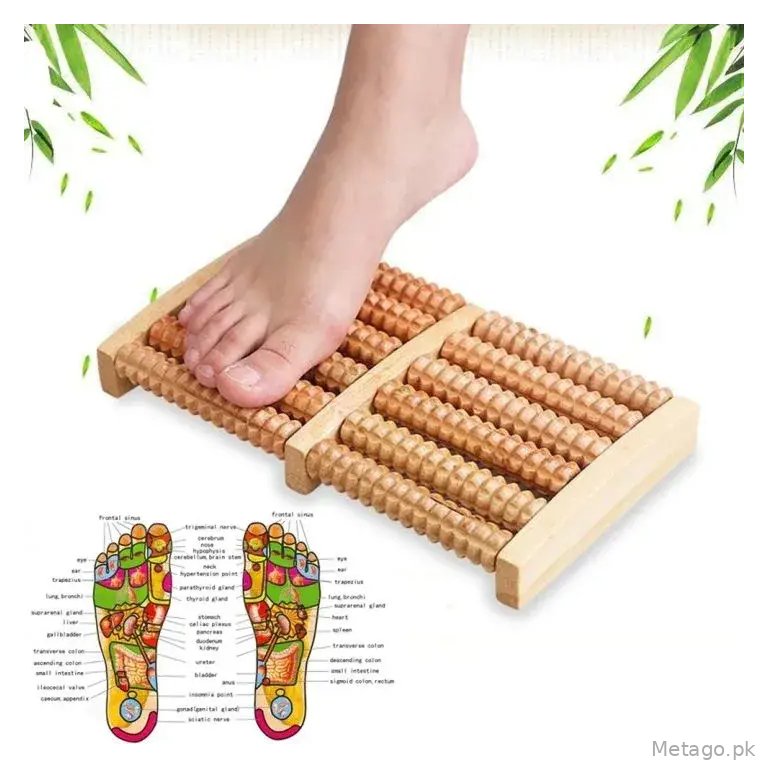 Wooden foot massager Roller, Stress Relief, Health Therapy